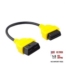 30cm 12" OBD II OBD2 16 Pin Male to Female Extension Cable Car