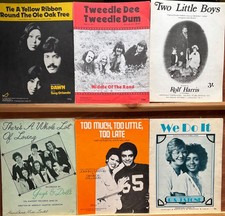 70s Sheet Music Lot Dawn Middle Of The Road Rolf Harris Guys & Dolls R&J Stone +