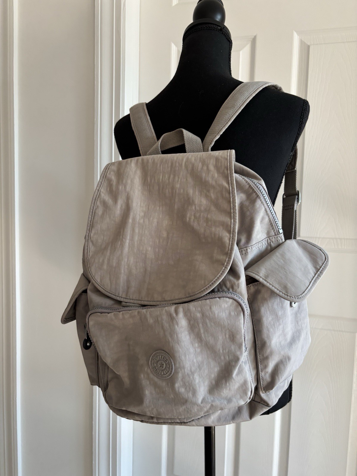Kipling City Pack Medium Backpack Gray. Excellent Condition!!