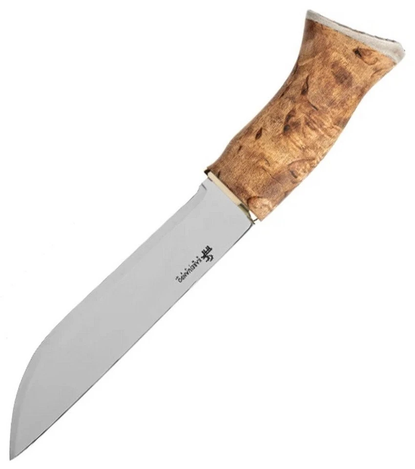 Cuchillo fijo Karesuando satinado 5Cr14MoV hoja de acero mango de abedul rizado - 3645-01 Foto 3 de 4
