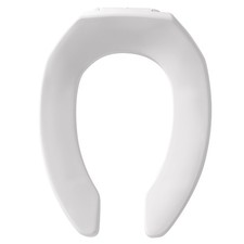 BEMIS 1955CT Commercial Open Front Plastic Toilet Seat, Elongated, White