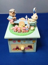 Vintage Teddy Bears See Saw Trinket Music Box "School Days" on The Hot Collector