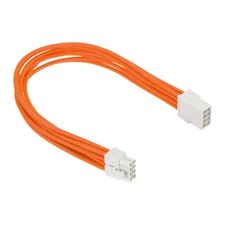 PCIe Cable 8 Pin Male to 8 Pin Male 300mm 1Pcs GPU Power Cable White Orange