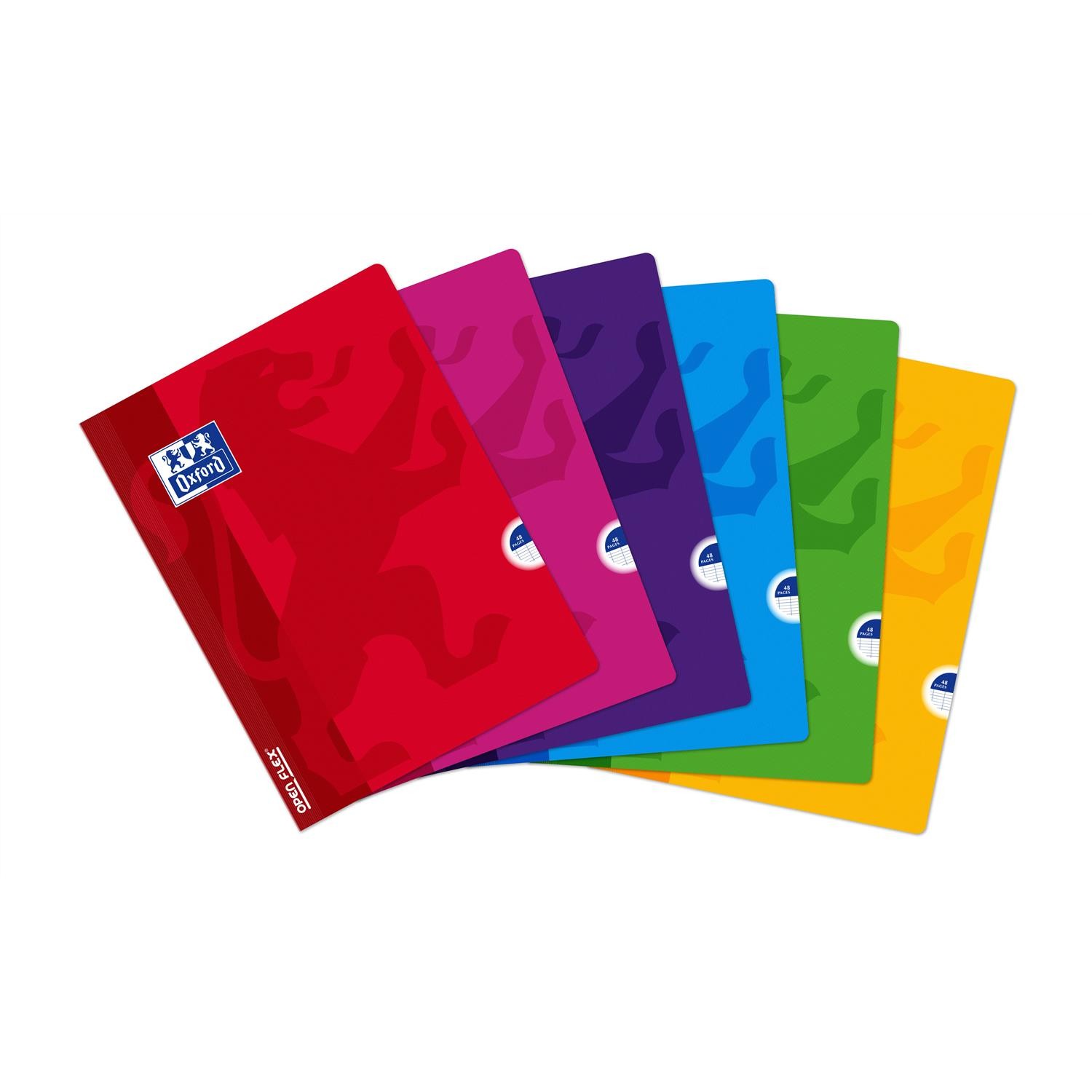 Cahier scolaire 24x32cm OXFORD OPENFLEX 48 pages grands carreaux Seyès pour fournitures