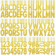 376 Pcs 24 Sheets Large Letter Stickers Glitter Big Font Alphabet Number Self