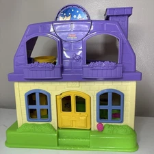 Fisher Price 2008 Little People Happy Sounds Folding Purple Doll House WORKING