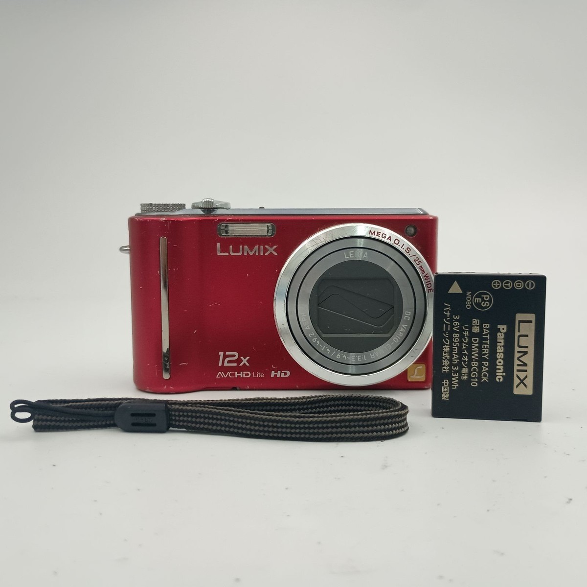 Panasonic LUMIX DMC-TZ7 10.1MP Compact Digital Camera Red