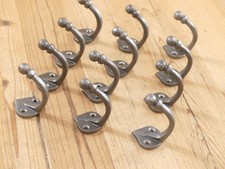 12 Coat Hooks U-Shape U Shape  Some Rust  Iron Metal Hat Towel Spade