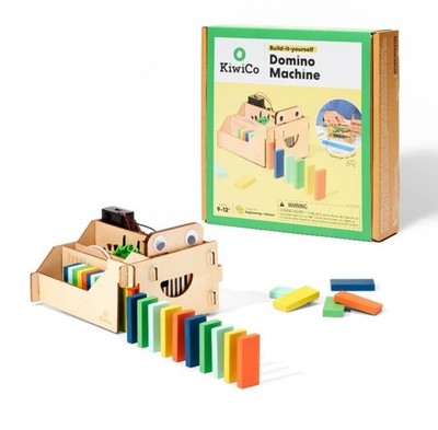 KiwiCo Domino Machine & Wooden Domino Set With Robot STEM Toy 100 Dominoes NEW
