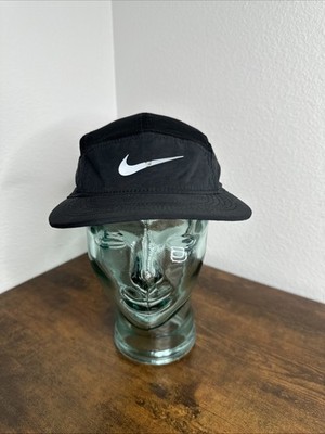 Nike AW84 Zip Pocket Dri-Fit Swoosh Check 5-Panel Cap Hat Black