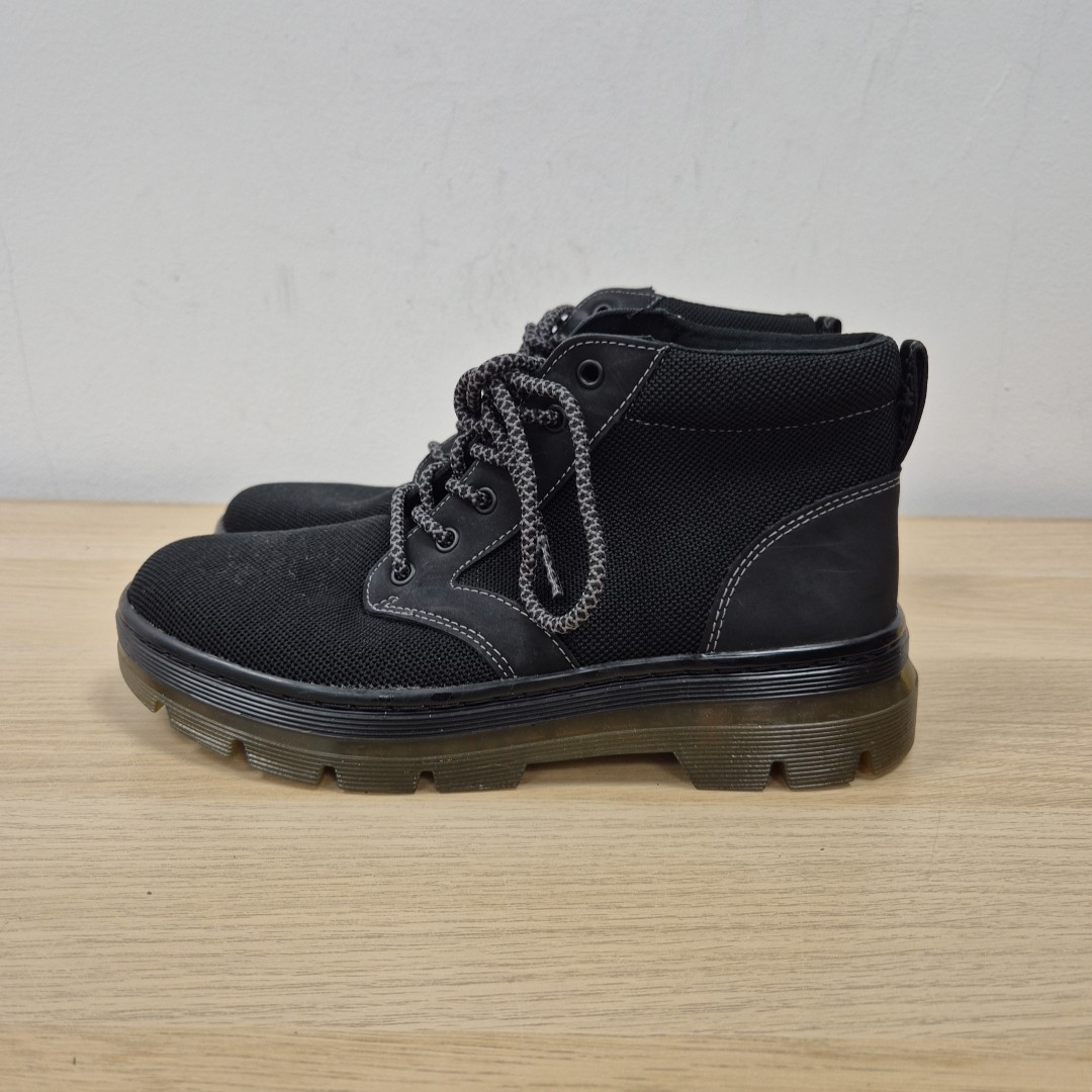 Dr Martens 1460 Bonny Tech Utility Black Canvas Chunky Ankle Boots Uk 5 Eu 38