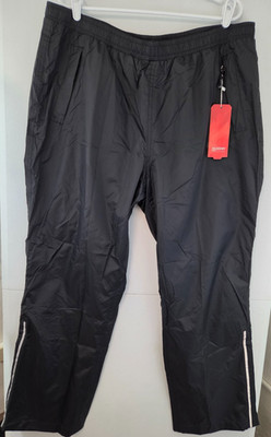 NWT 33,000ft Women's 2XL Black Rain Pants w/ Reflective Design