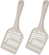 Litter Scoop Cats Jumbo Size Bleached Linen Pack of 2 