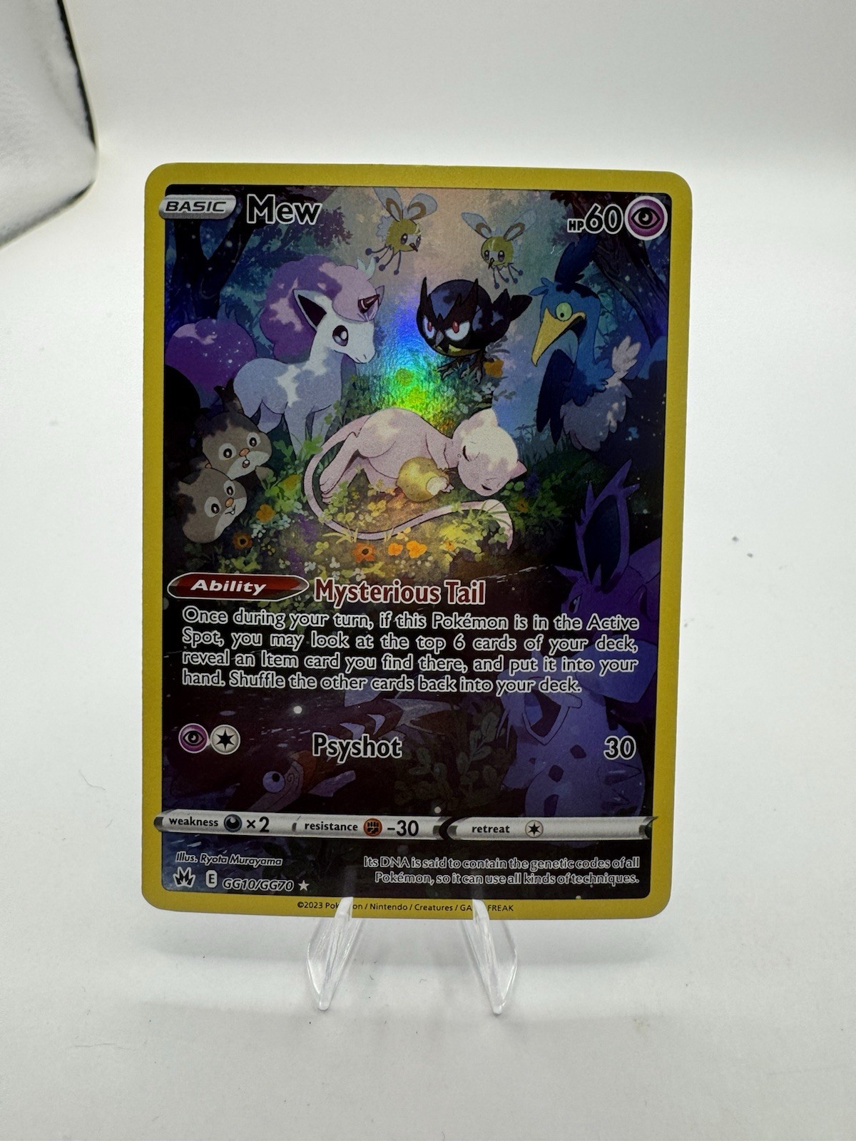 Mew GG10/GG70 Pokemon Crown Zenith: Galarian Gallery Holo Near Mint