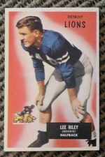 ??1955 Bowman Lee Riley Rookie Football Card #21. rookie card picture
