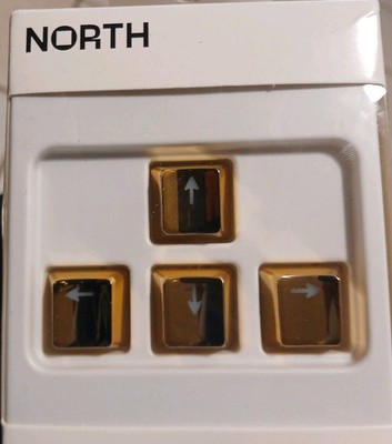 North Key Cap Pack Gold Accent Figural PVC Computer Keyboard & Mouse Accessories