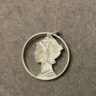 Mercury Dime Cut Out with Rim Silver CHARM