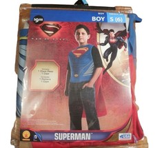 Halloween Costume Superman Man of Steel Boys 6 Cape and Chest piece
