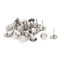 Furniture Metal Domed Head Upholstery Tack Nail Silver Tone 7/16" Dia 30pcs