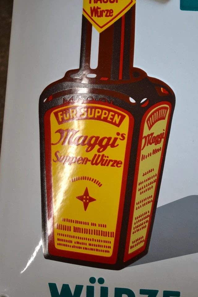 Plaque émaillée MAGGI potages bouillon alimentaire - Photo 3/4