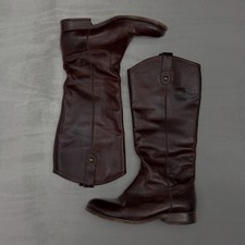 Frye Melissa Button Tall Boots Dark Brown Leather 77167 Size 7B