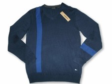 DKNY JEANS SWEATER MENS SIZE XL V-NECK NAVY  BLUE COLOR LONG SLEEVES NEW NWT