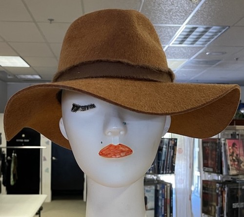 Brixton Wool Felt Fedora Wide Brim Hat Brown S Fuzzy Band