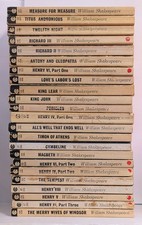 23x 1960s Signet Classic Shakespeare Paperback Lot Othello Long Lear Tempest