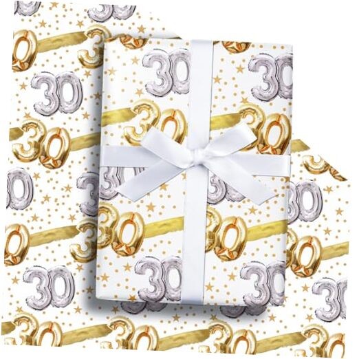 Roll, Happy With Stars In Gold & Silver For Age30 30th Birthday
