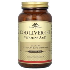 Cod Liver Oil, Vitamins A  D, 250 Softgels