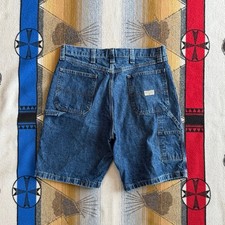 Vintage Y2K Wrangler Denim Carpenter Jean Shorts Jorts Size 36 Skate Grunge
