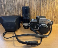 VTG Nikon F Photomic 35mm Film Camera  Nikkor 50mm f/2  200mm f/4 Lens  Case