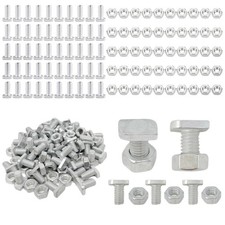 50/100 Cropped Head Aluminium T Head Greenhouse Bolts & Nuts