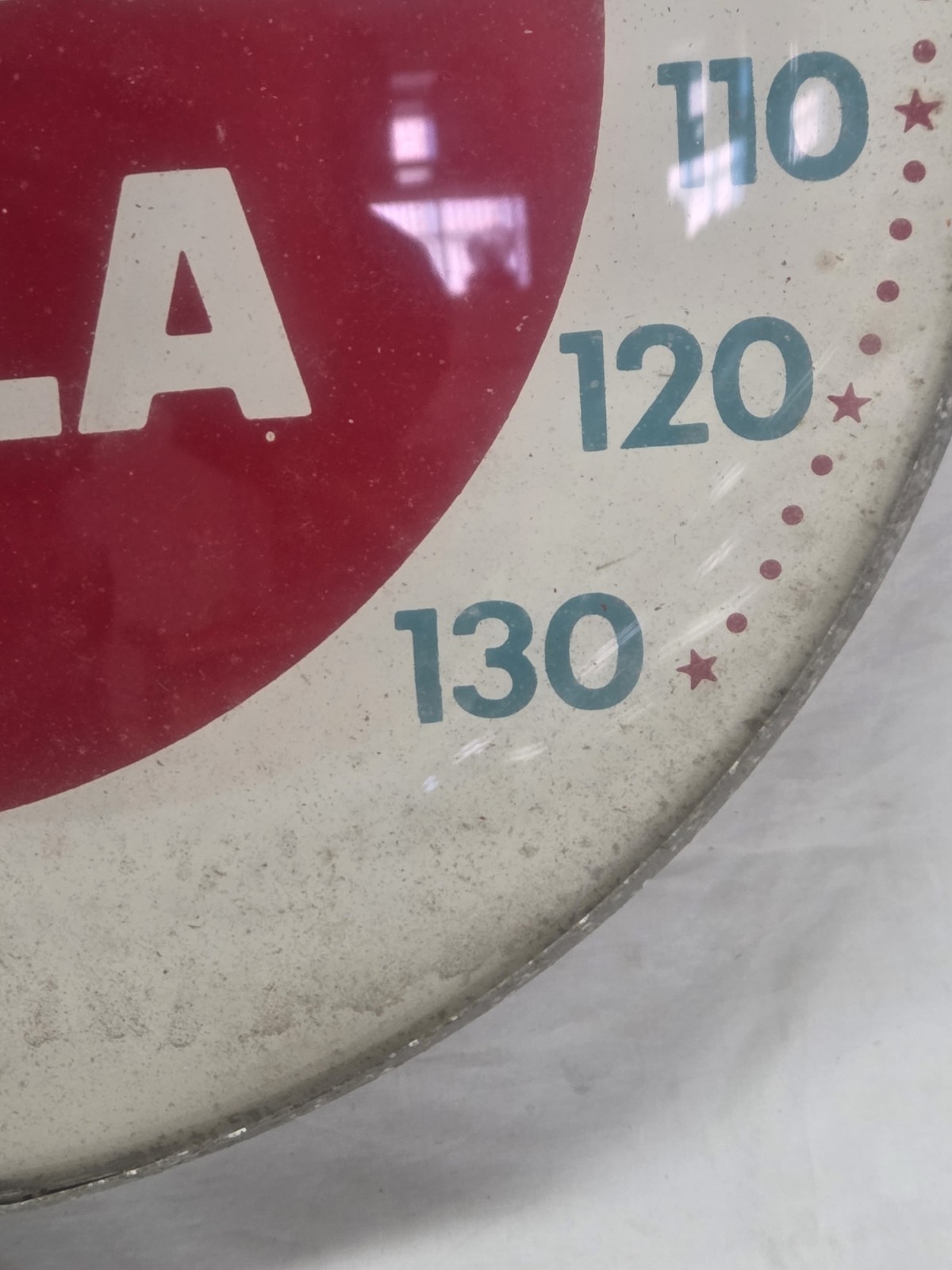 Vintage 1950s 12" Drink Double Cola Soda Advertising Glass Thermometer 495a USA