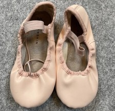 Danskin PINK LEATHER BALLET DANCE SHOES SLIPPERS GIRL'S SIZE 10