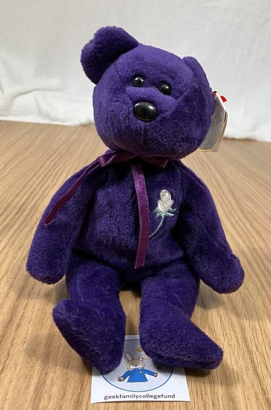 Beanie Babies Princess w/tag, 1997, space between lines, PE