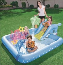 Bestway Fantastic Aquarium Play Centre Inflatable Paddling Pool With Slide Kids