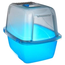 Large Odor Control Enclosed Cat Litter Box Hooded Transculent Cat Litter Pan