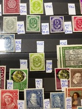 German stamps, Bundespost inc 1951. 90pf. POSTHORN. Mint. Large stock book @458