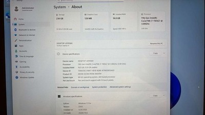 Microsoft Surface Laptop 4 1951 Intel i7-1185G7@3.00GHz 16G 256G Windows 11
