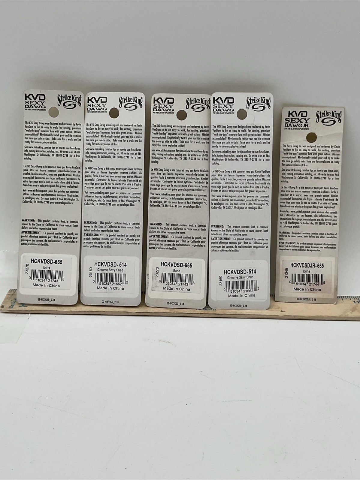 Lot of 5 Strike King KVD Sexy Dawg Top water Lures ~ New In Package - Image 2