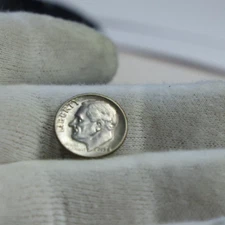 1954 Dime Error Die crack Variety Hitler Mustache Circ
