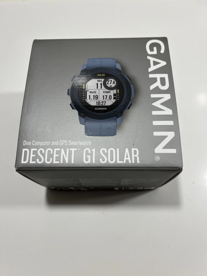 Garmin Descent G1 Solar GPS Tauchcomputer - Stahlblau - unbenutzter Artikel