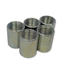 LOT of 5 EC USA 1" Rigid Conduit Couplings, Galvanized Steel, UL/CSA Listed