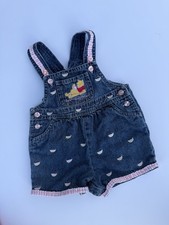 Vintage Winnie the Pooh Watermelon Denim Romper Size 3/6M
