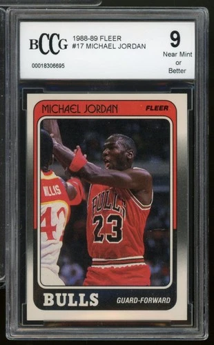 1988-89 Fleer #17 Michael Jordan BGS BCCG 9 Near Mint+