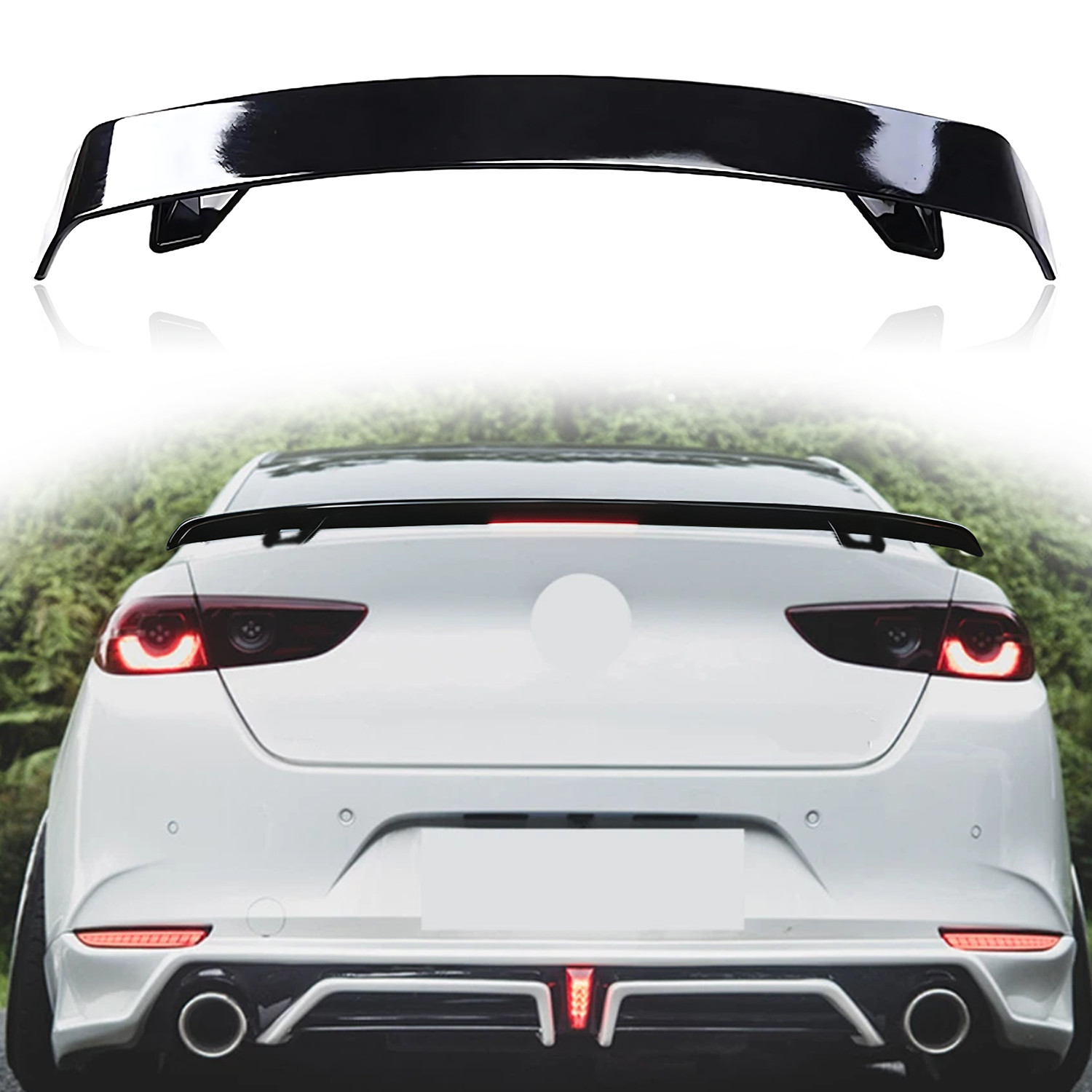 Gloss Black 52in Rear Spoiler Wing Truck GT style ABS For Maserati Quattroporte