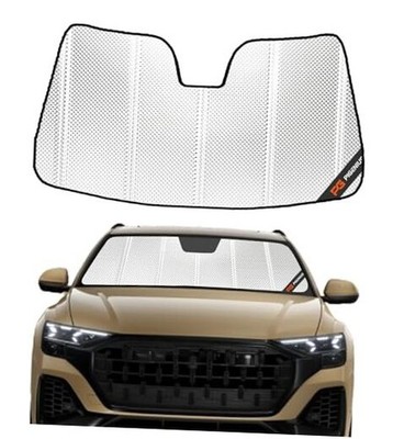 Windshield Sun Shade for Audi Q8 2019-2025. 2019-2025 Q8 Shiny Silver (Classic)