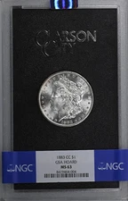 1883 CC Morgan Silver Dollar NGC MS-63 GSA HOARD