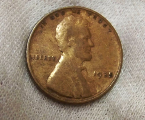 1935 P Lincoln penny - RB with good detail
